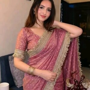 Simmer Swarovski Saree